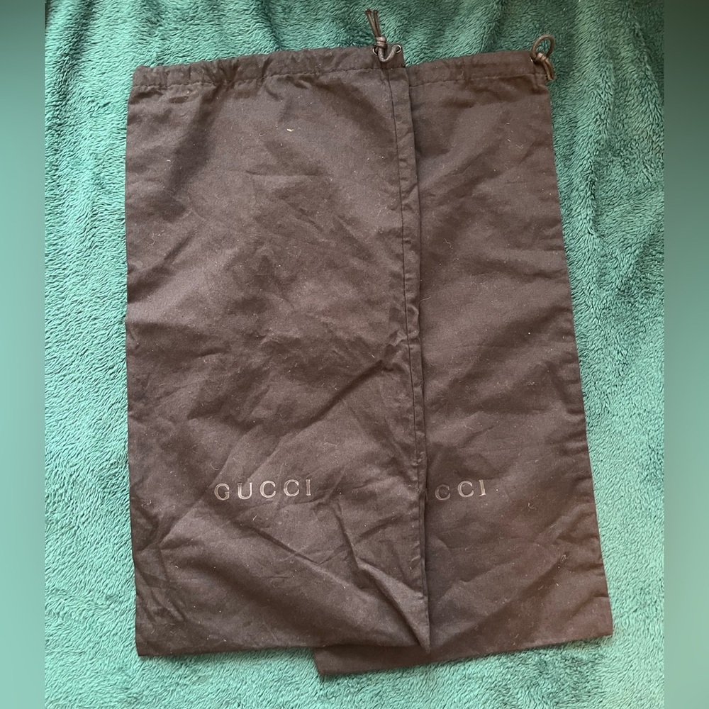 Gucci 2 Black Shoes Dust Bags